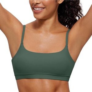 CRZ YOGA women’s butterluxe adjustable spaghetti strap sports bra